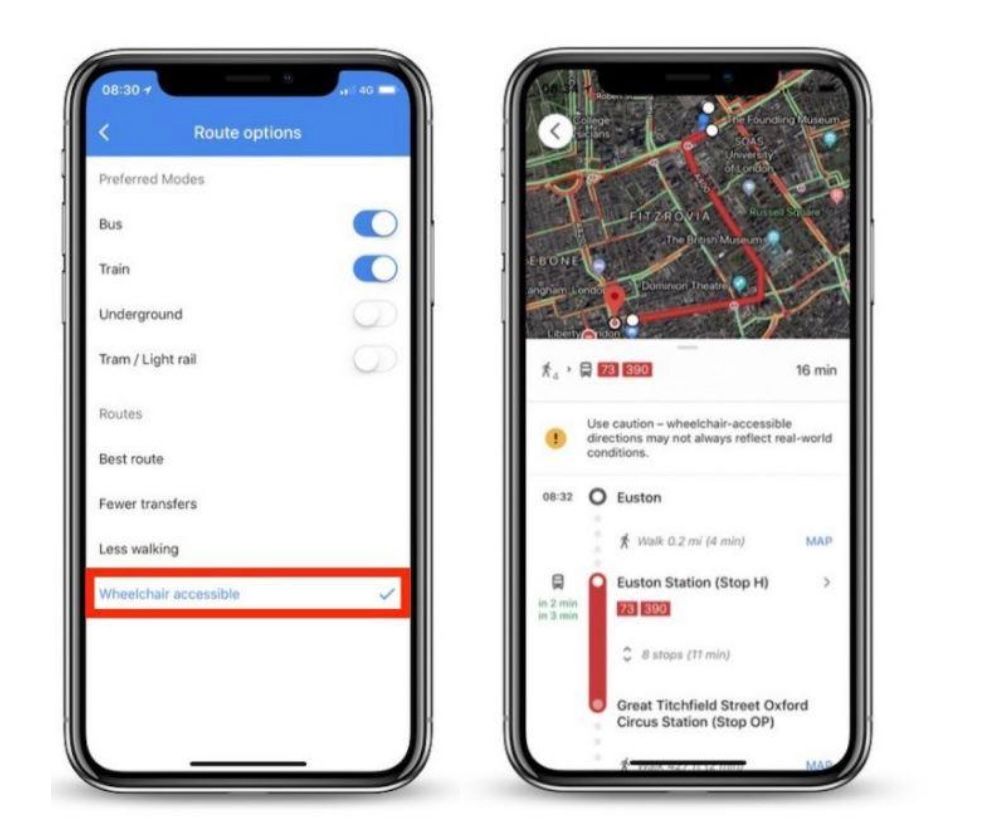 Find Routes You Can Access with Wheelchairs